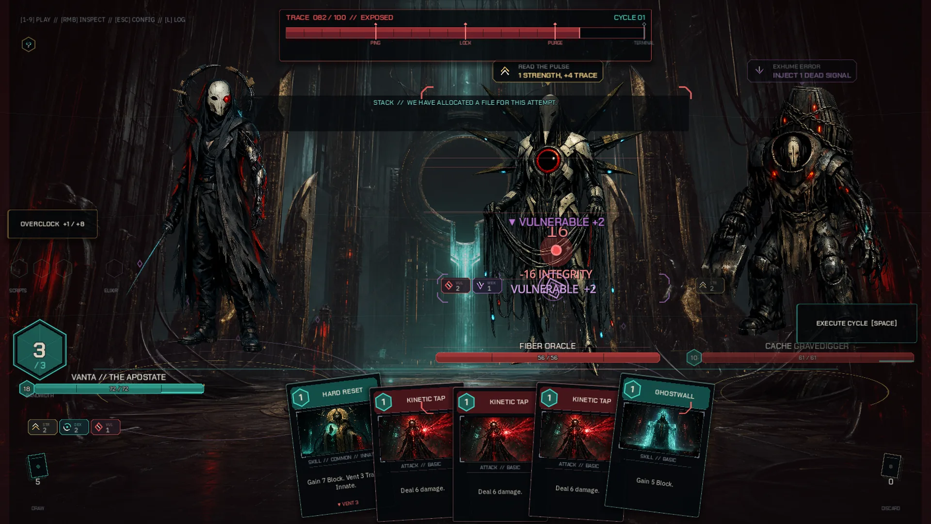 A heavy impact during BLACK STACK combat